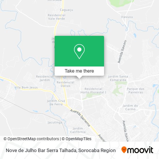 Nove de Julho Bar Serra Talhada map