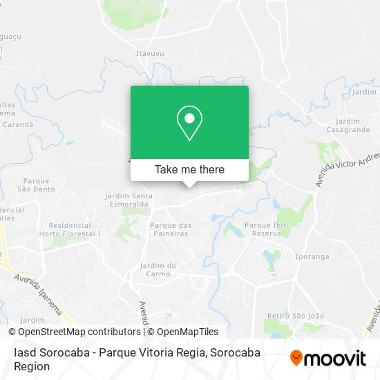 Mapa Iasd Sorocaba - Parque Vitoria Regia