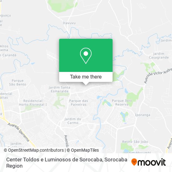 Center Toldos e Luminosos de Sorocaba map