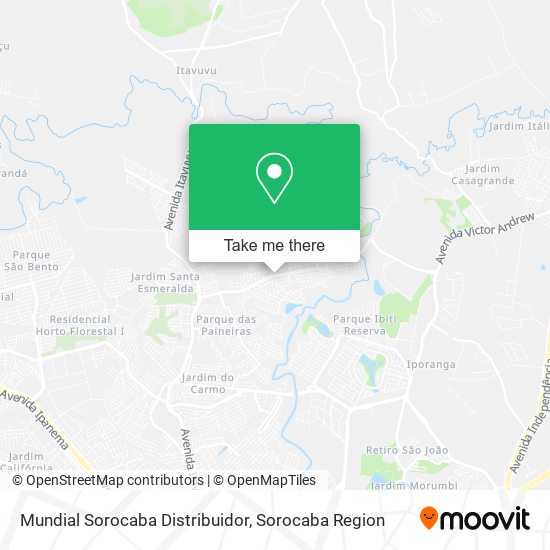 Mundial Sorocaba Distribuidor map