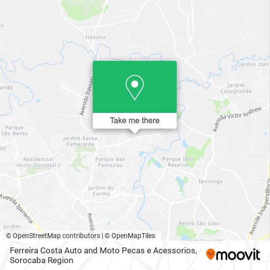 Mapa Ferreira Costa Auto and Moto Pecas e Acessorios