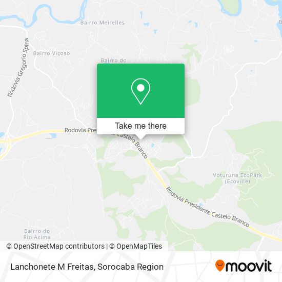 Mapa Lanchonete M Freitas