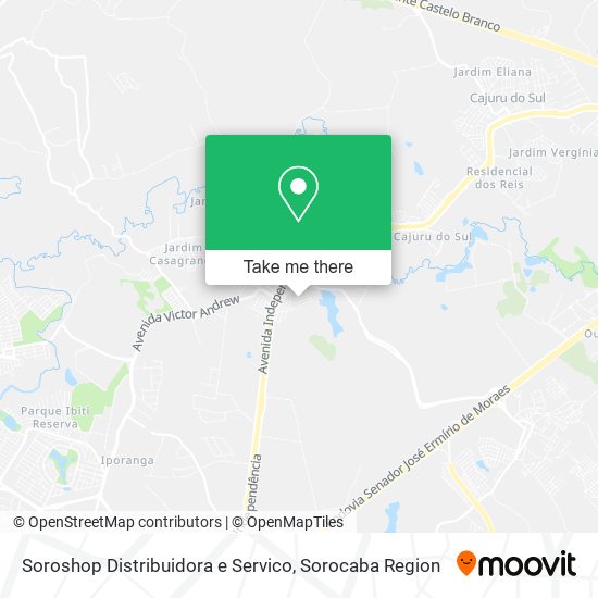 Mapa Soroshop Distribuidora e Servico