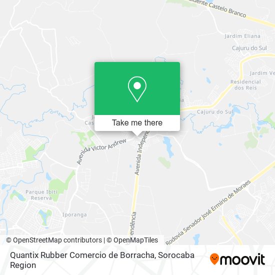 Mapa Quantix Rubber Comercio de Borracha