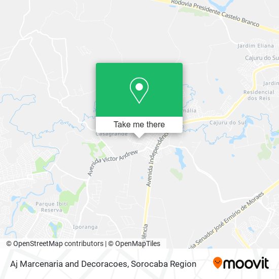 Aj Marcenaria and Decoracoes map