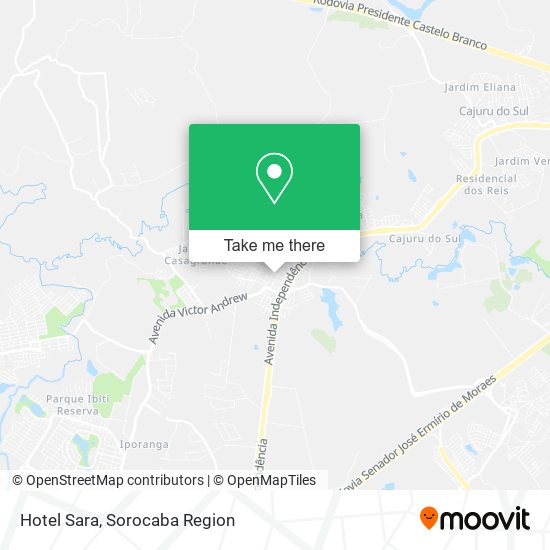 Hotel Sara map