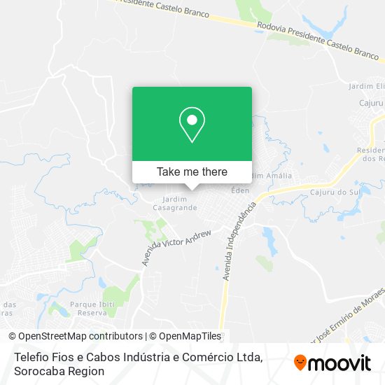 Mapa Telefio Fios e Cabos Indústria e Comércio Ltda
