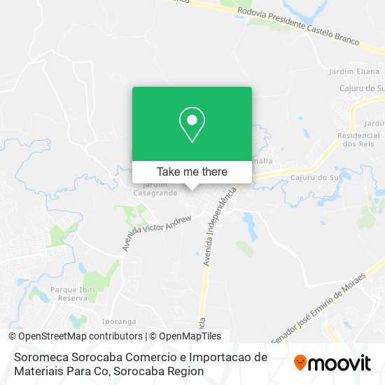 Soromeca Sorocaba Comercio e Importacao de Materiais Para Co map