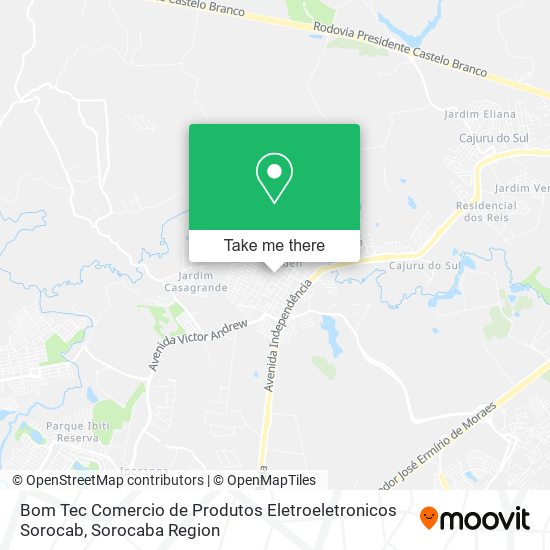 Bom Tec Comercio de Produtos Eletroeletronicos Sorocab map