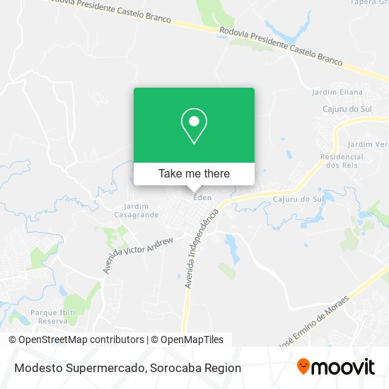 Modesto Supermercado map