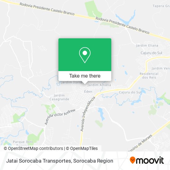 Jatai Sorocaba Transportes map