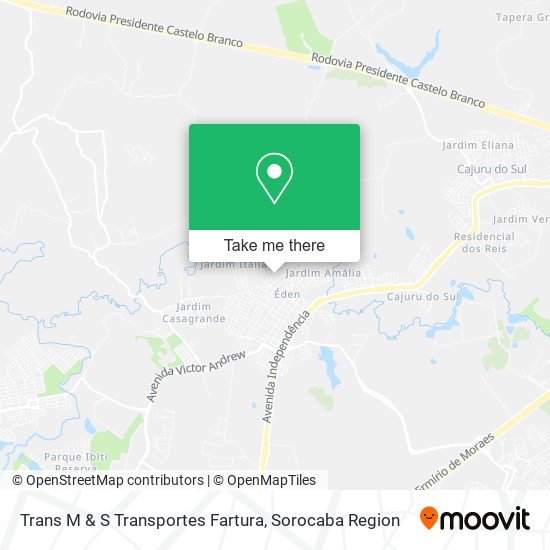 Trans M & S Transportes Fartura map