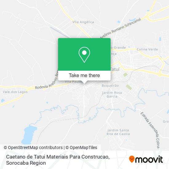 Caetano de Tatui Materiais Para Construcao map