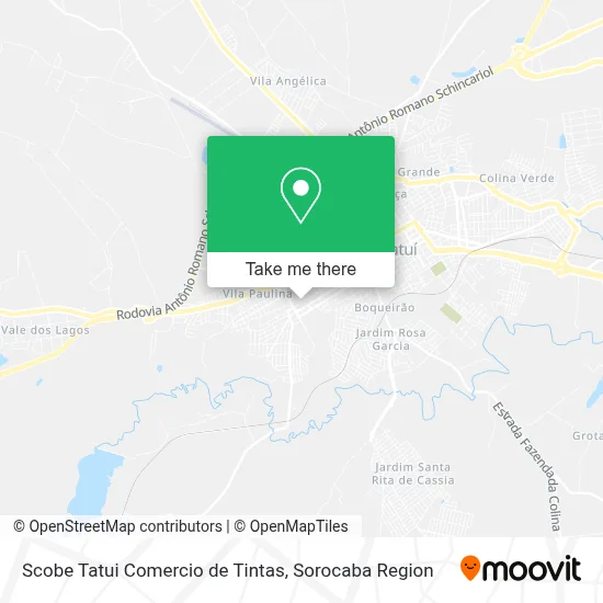 Scobe Tatui Comercio de Tintas map