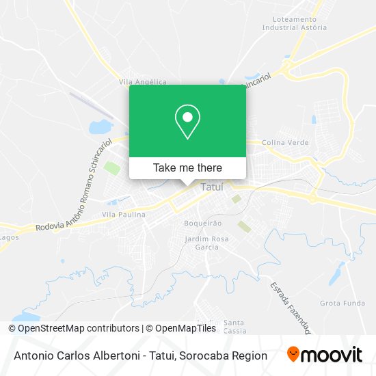 Mapa Antonio Carlos Albertoni - Tatui