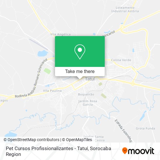 Mapa Pet Cursos Profissionalizantes - Tatuí