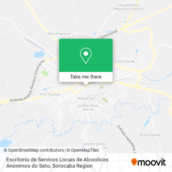 Escritorio de Servicos Locais de Alcoolicos Anonimos do Seto map