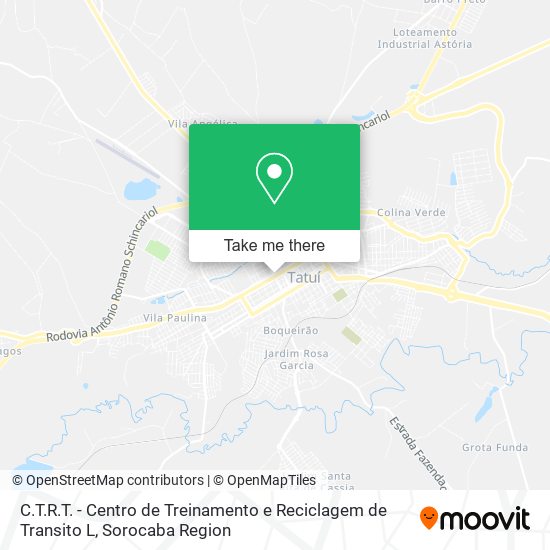 Mapa C.T.R.T. - Centro de Treinamento e Reciclagem de Transito L