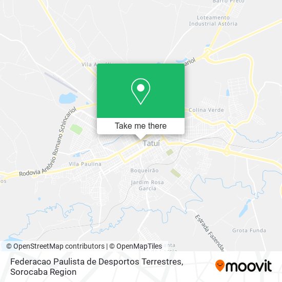 Federacao Paulista de Desportos Terrestres map