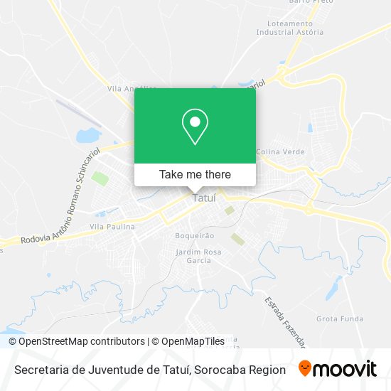 Mapa Secretaria de Juventude de Tatuí