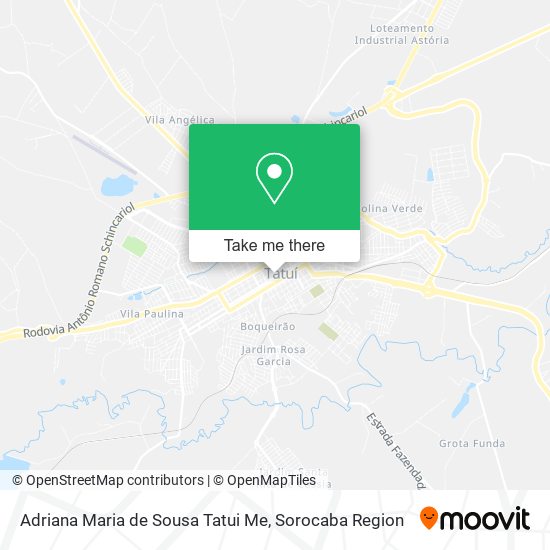 Adriana Maria de Sousa Tatui Me map