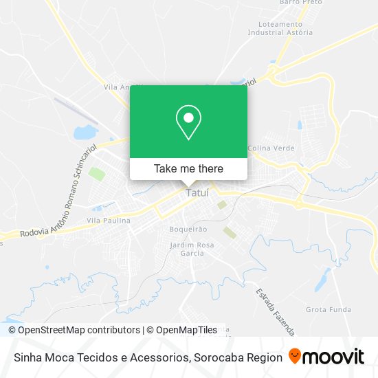 Sinha Moca Tecidos e Acessorios map