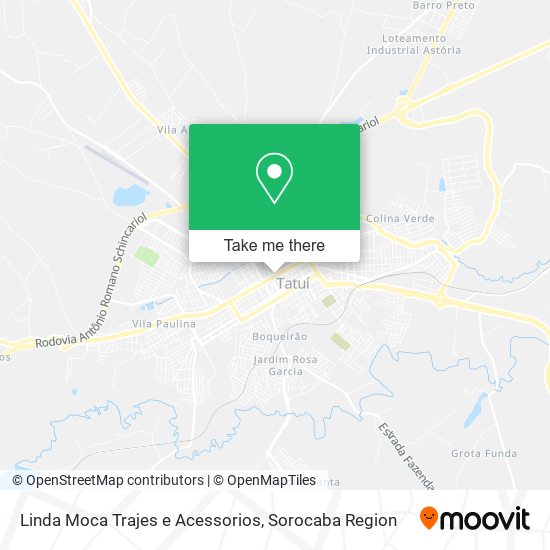 Mapa Linda Moca Trajes e Acessorios