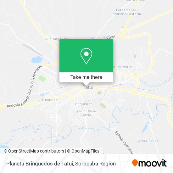 Planeta Brinquedos de Tatui map