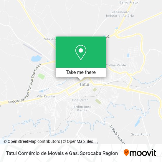 Tatui Comércio de Moveis e Gas map