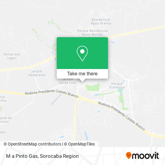 M a Pinto Gas map