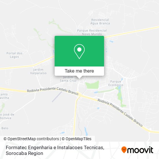 Mapa Formatec Engenharia e Instalacoes Tecnicas