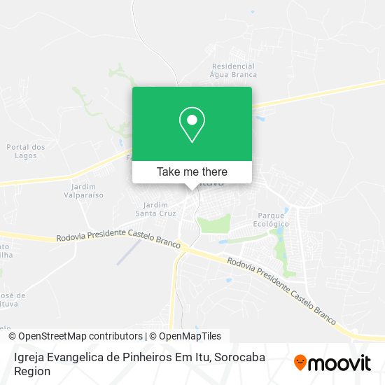 Mapa Igreja Evangelica de Pinheiros Em Itu