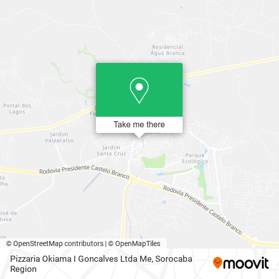 Mapa Pizzaria Okiama I Goncalves Ltda Me