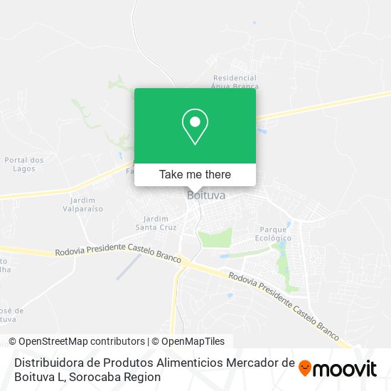 Mapa Distribuidora de Produtos Alimenticios Mercador de Boituva L