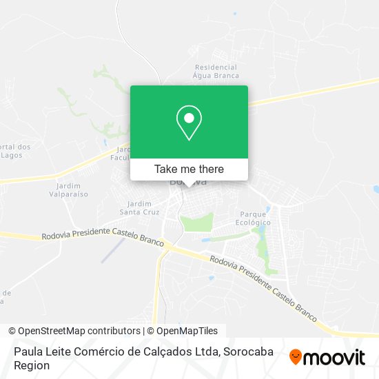 Paula Leite Comércio de Calçados Ltda map