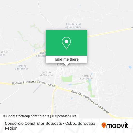 Mapa Consórcio Construtor Botucatu - Ccbo.