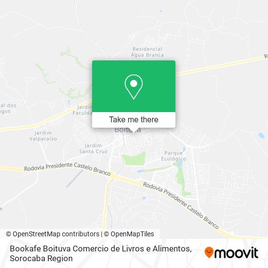 Mapa Bookafe Boituva Comercio de Livros e Alimentos