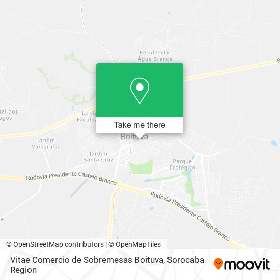 Vitae Comercio de Sobremesas Boituva map