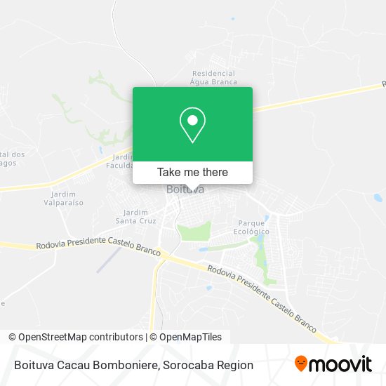 Boituva Cacau Bomboniere map
