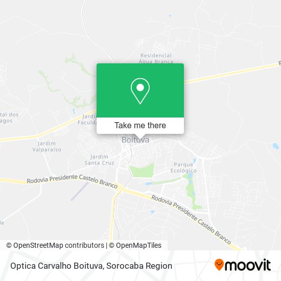 Optica Carvalho Boituva map