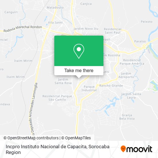 Incpro Instituto Nacional de Capacita map