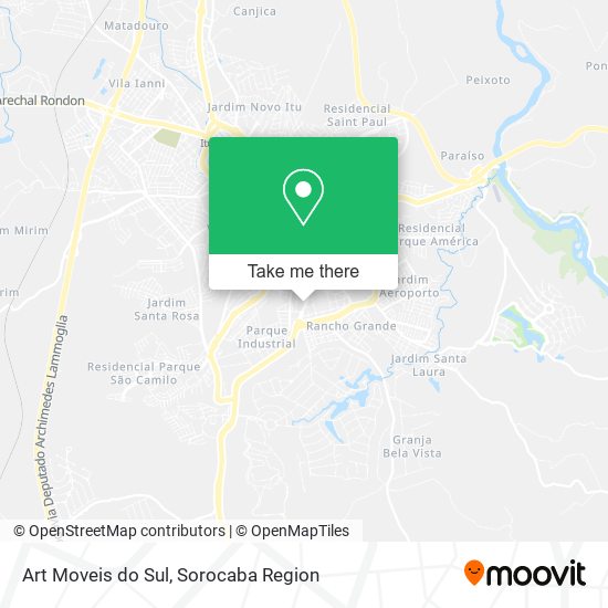 Mapa Art Moveis do Sul