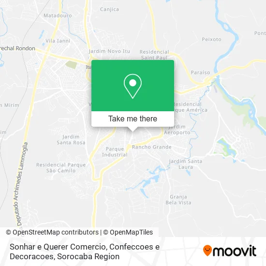 Sonhar e Querer Comercio, Confeccoes e Decoracoes map
