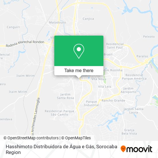 Mapa Hasshimoto Distribuidora de Água e Gás