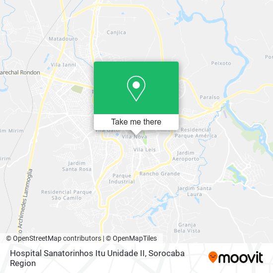 Hospital Sanatorinhos Itu Unidade II map