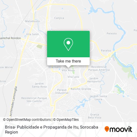 Mapa Brisa- Publicidade e Propaganda de Itu