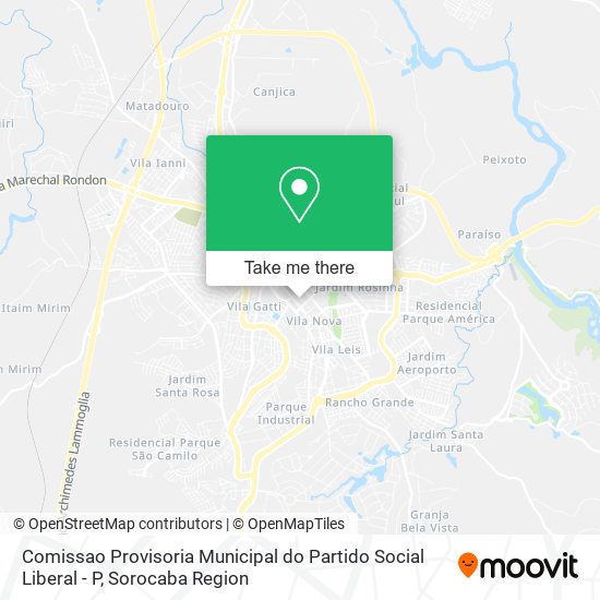 Mapa Comissao Provisoria Municipal do Partido Social Liberal - P