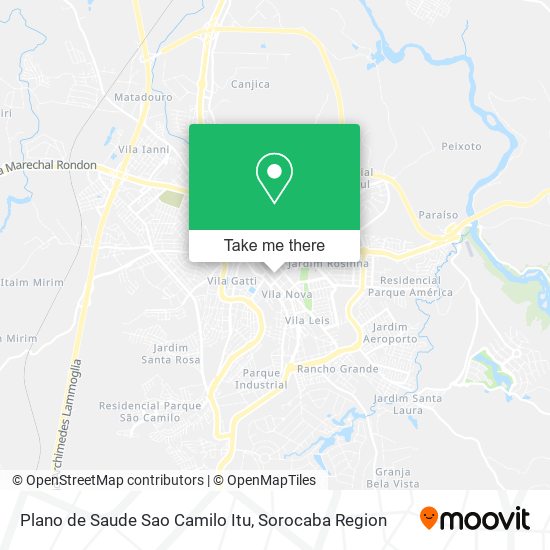 Plano de Saude Sao Camilo Itu map