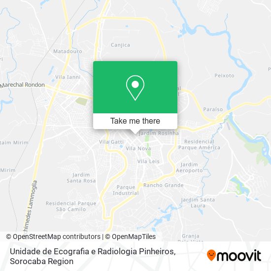 Mapa Unidade de Ecografia e Radiologia Pinheiros