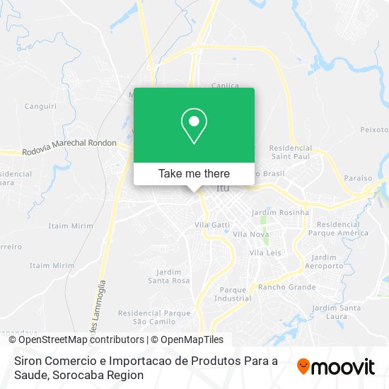 Mapa Siron Comercio e Importacao de Produtos Para a Saude